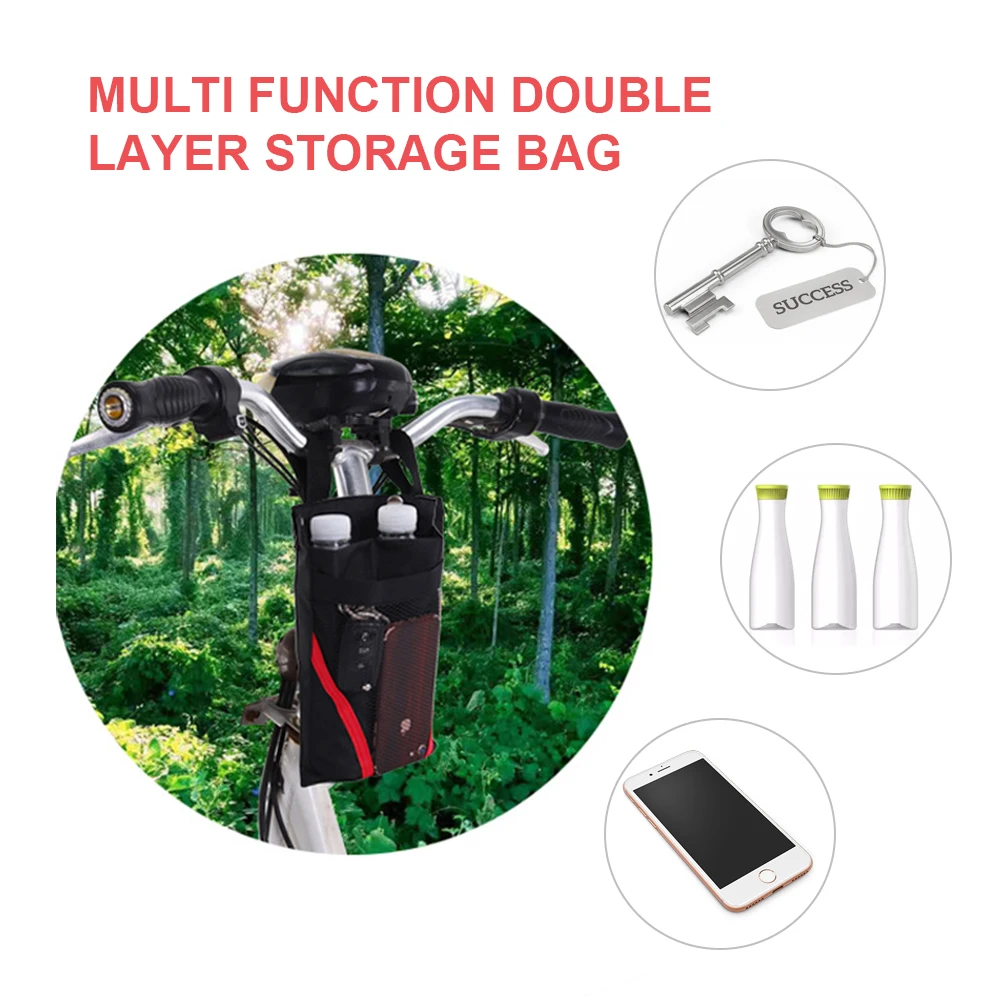 1 шт. Водонепроницаемый с двойным карманом велосипедная подвесная сумка для