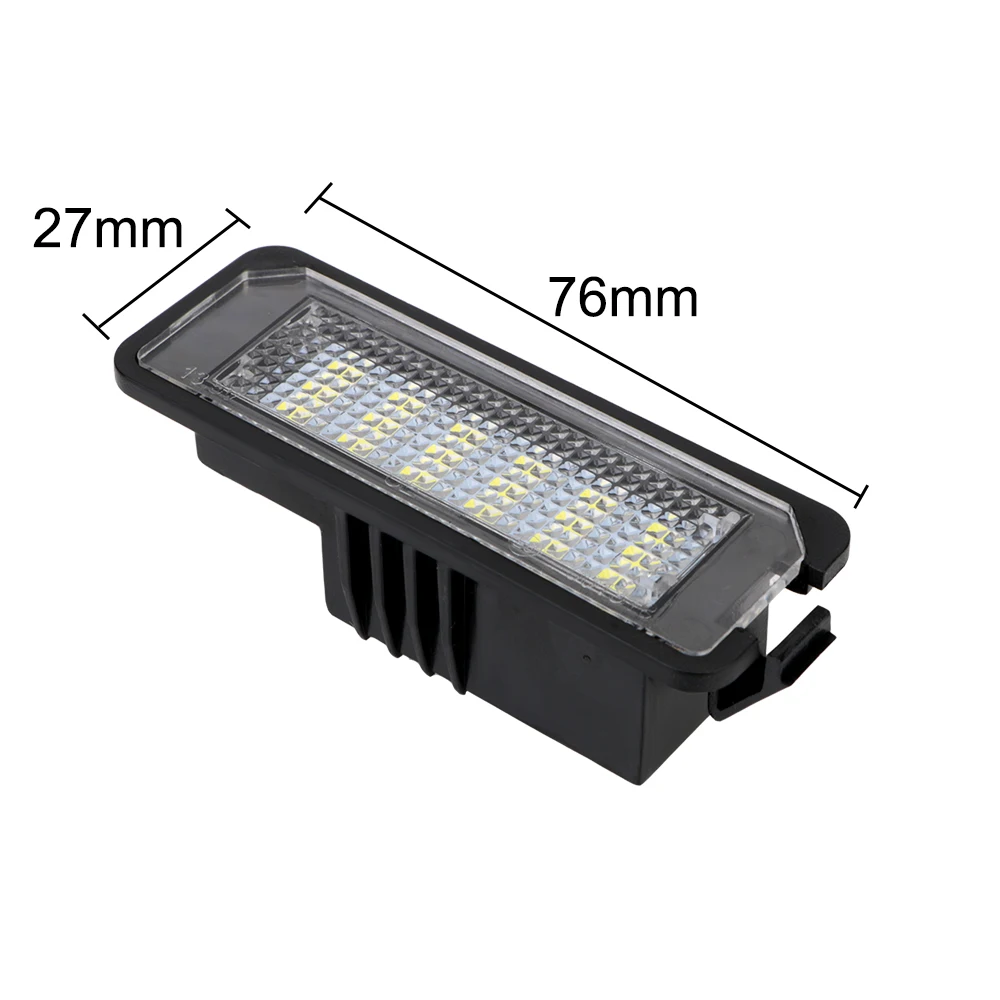 12V Car License Plate Lights LED Lamp Auto Accessories For Skoda Seat Leon Ibiza VW Golf 4 5 6 7 MK4 MK7 Passat CC Polo Scirocco images - 6