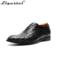 men dress oxfords shoes handmade embossed crocodile leather red bottom lace up shoes for men wedding business official shoes
