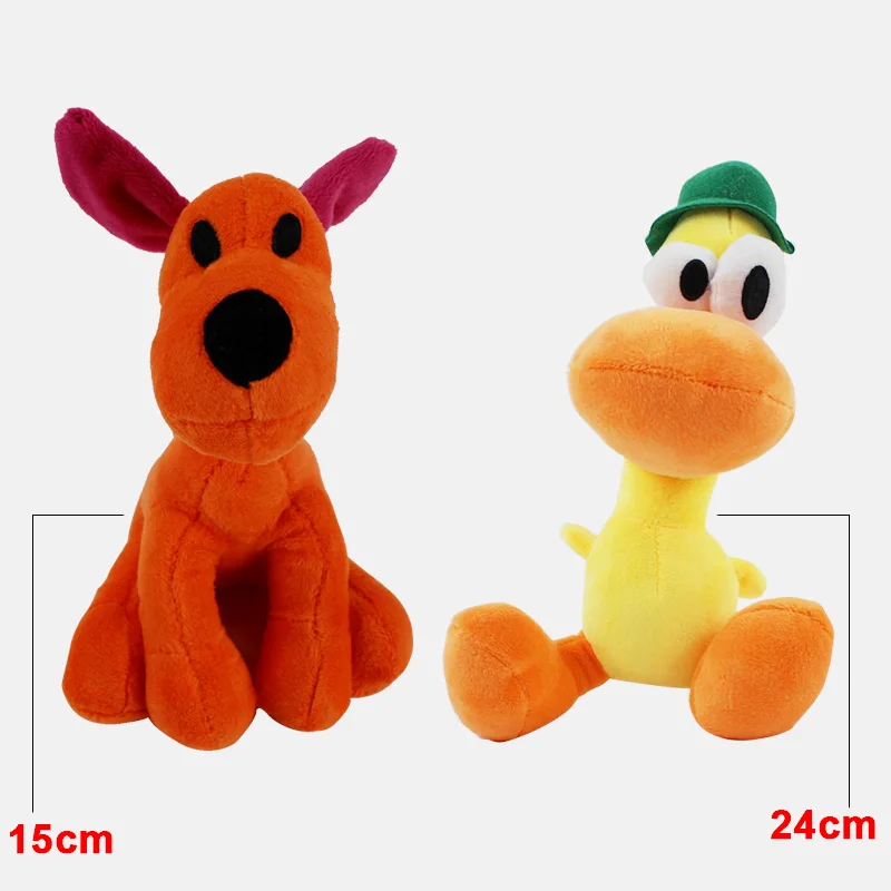 Набор из 2 15-27 см Pocoyo Toys Elly Pato Loula плюшевая кукла Pocoyo собака утка слон мягкие Stufffed куклы животных товары для вечеринки, игрушки - Цвет: B-opp bag