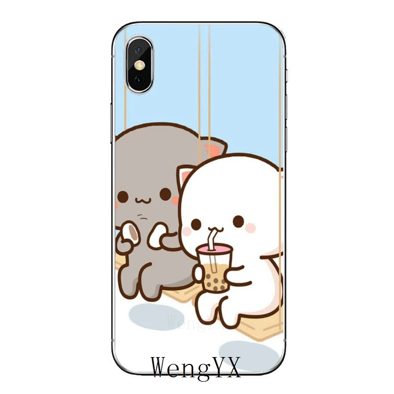 Мягкий чехол для Xiaomi Mi 9 CC9E 8 SE Pro A2 Lite 6X 5 4 A3 A1 Note Max Mix 2s 3 Pocophone F1 kawaii cute cat peachcat - купить
