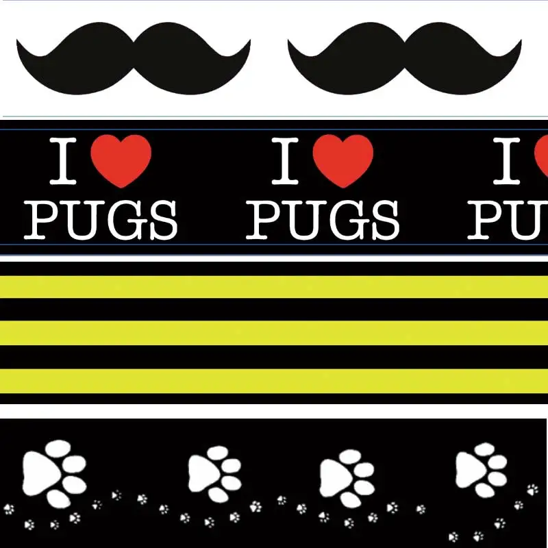 Хлеб ЛЮБОВЬ книжная полка с фигурой мопса лапы печатная корсажная лента черного