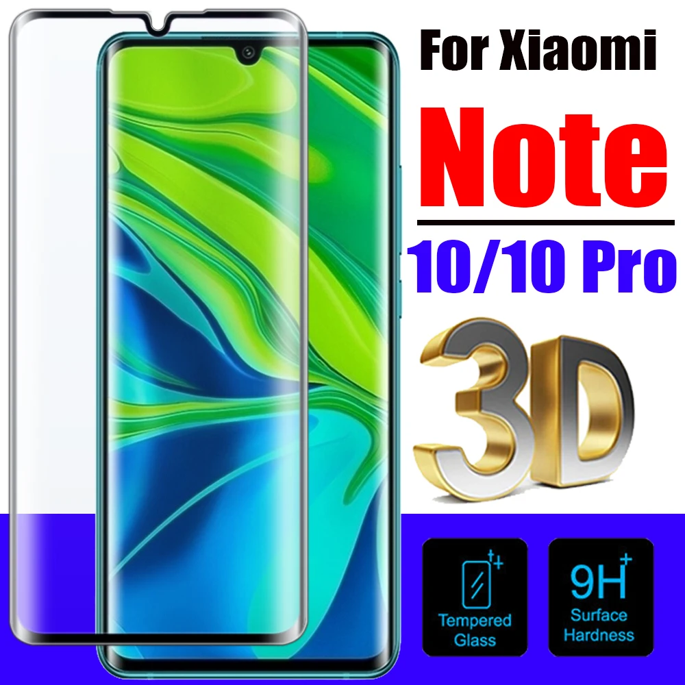 3D Защитное стекло для Xiaomi Mi note 10 Pro защита экрана закаленное 10Pro note10pro note10 xiomi