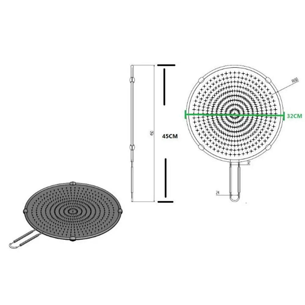 Silicone Splatter Screen Guard Nonstick Oil Grease Pan Lid for Frying Skillet Cooking #SW | Дом и сад