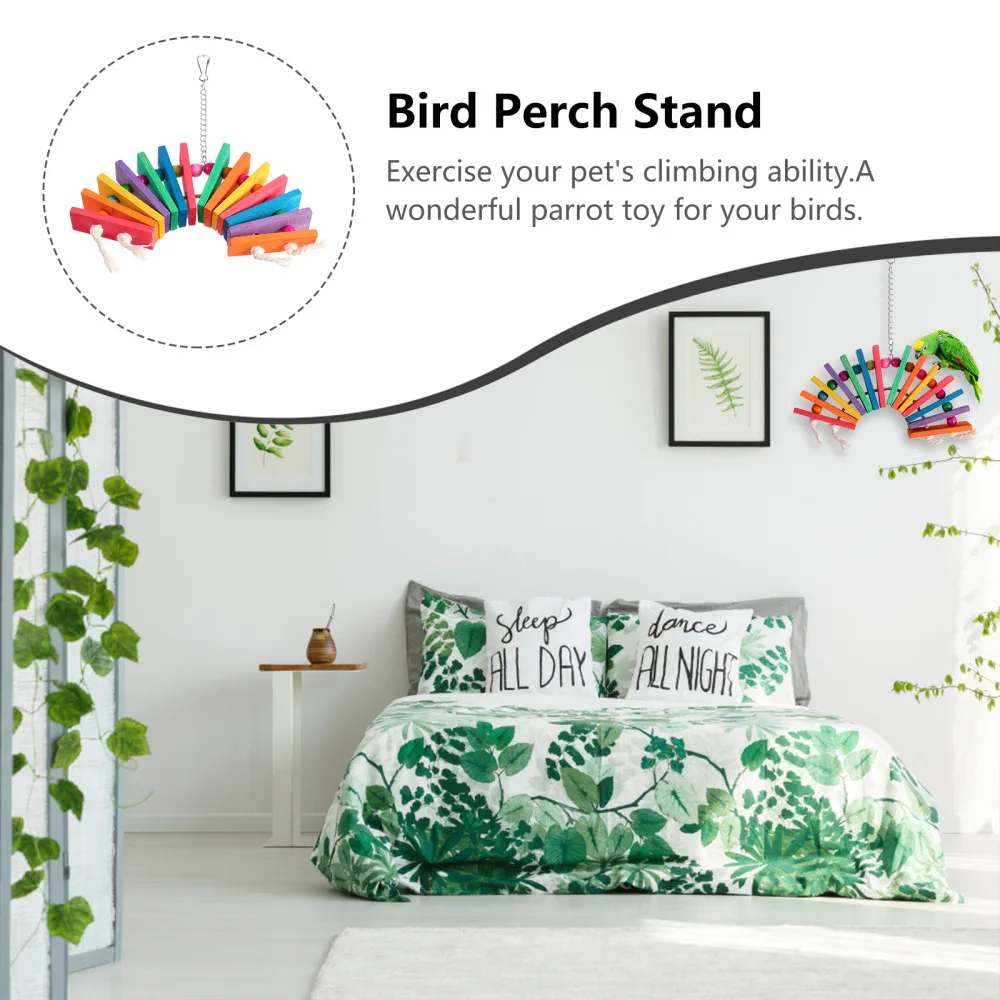 

1pc Bird Training Rack Parrot Stand Rack Bird Cage Supply (Random Color)