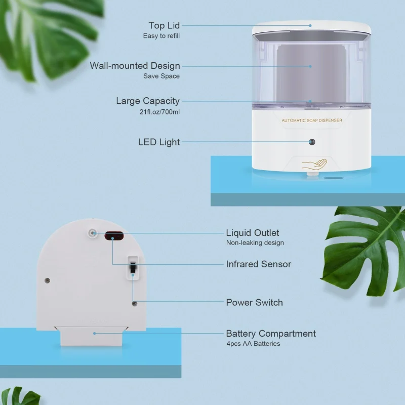 

Hand Sanitizer Dispenser, Touchless Soap Dispenser, Automatic Wall Soap Dispenser