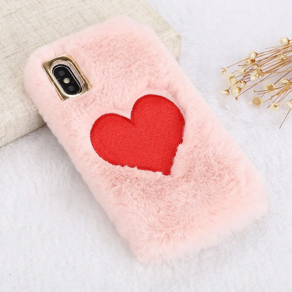 Роскошный пушистый меховой мягкий чехол LAPOPNUT для iPhone 7 Plus 8 6S 6 5 5S SE милый плюшевый