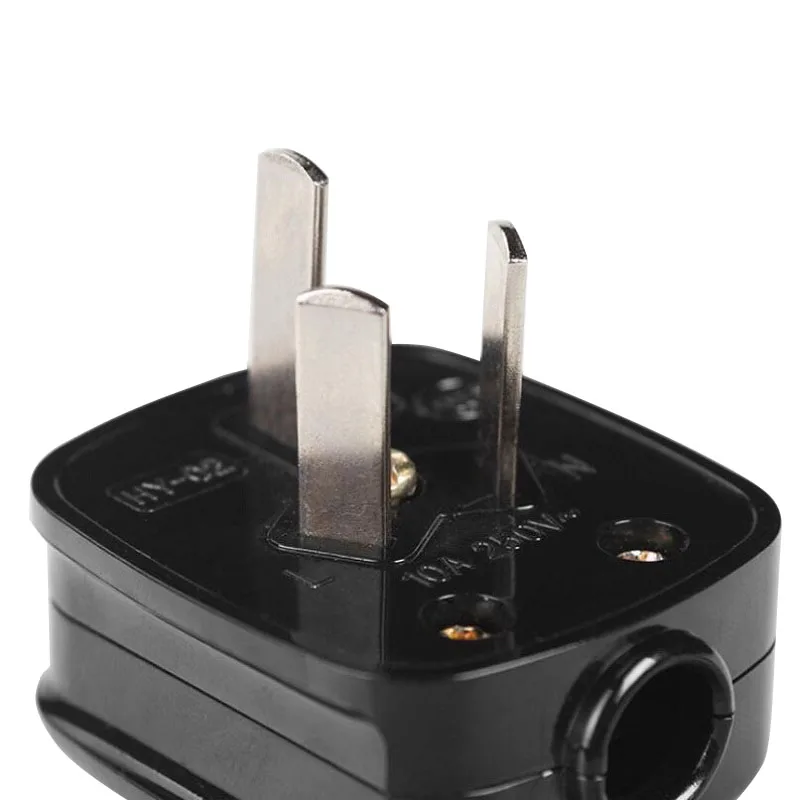 Black Australia standard 16A/10A 250V AU CN 3Pin power plug Detachable Assembly Extension Cord Connection Plug Male 2/5/10/20pcs |