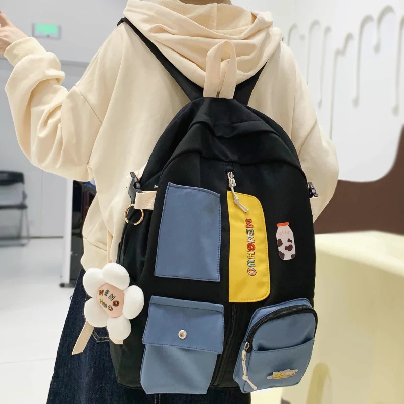 DCIMOR новый цветной женский рюкзак с вышивкой многокарманный водонепроницаемый