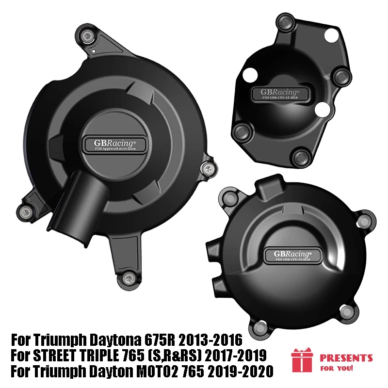 

For Triumph Daytona 675R 2013-2016 STREET TRIPLE 765 2017-2019 MOTO2 Motorcycles Engine Cover Protection Set Case for GB Racing