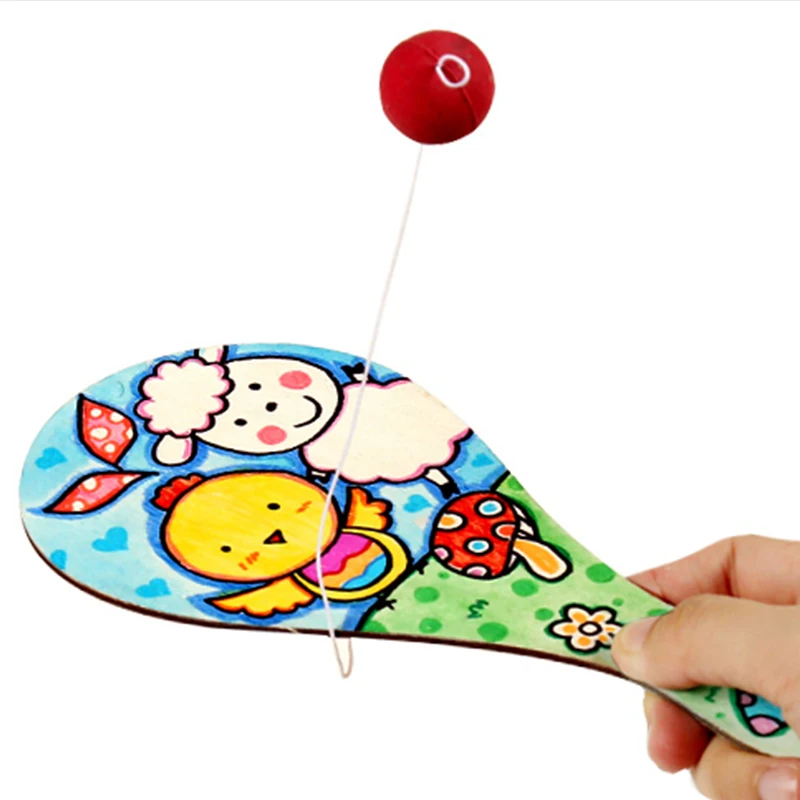 

Painting Graffiti Toys DIY Racket Wooden Toy For Children Manual Painting Pat
