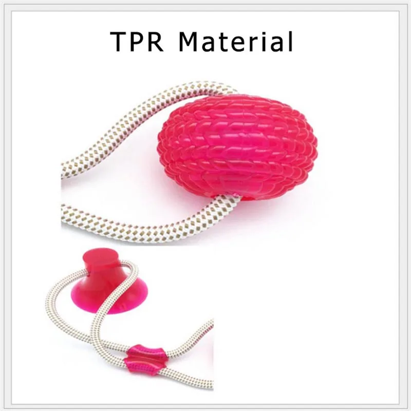 Интерактивная присоска для собак игрушки с нажимным мячом TPR эластичные веревки