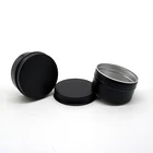 80 шт. 80 г 68 мм x 35 мм матовые черные алюминиевые банки пустой косметический крем для макияжа металлические алюминиевые жестяные контейнеры