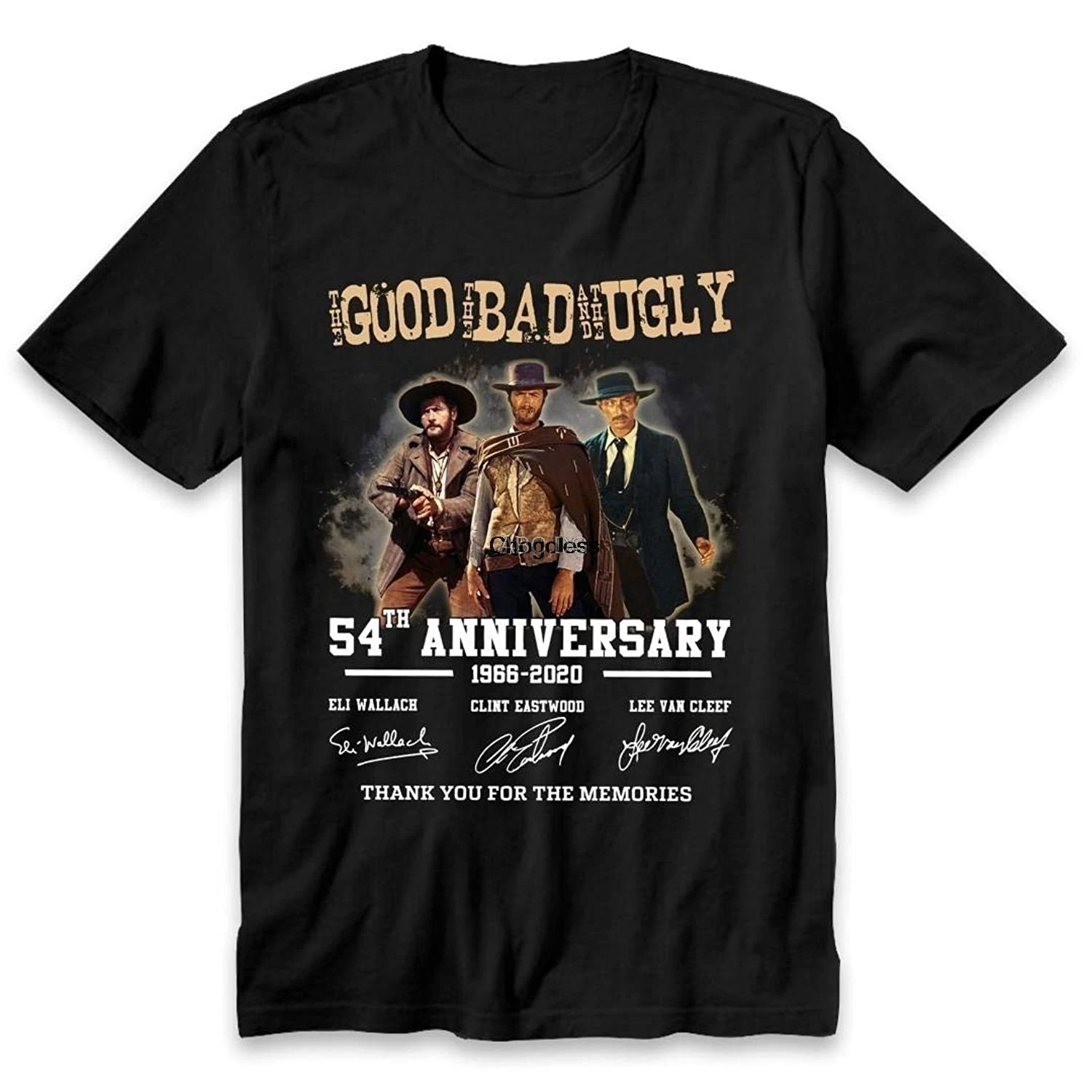 Хорошо плохая и уродливая футболка Eastwood черного цвета с изображением Илая Wallach