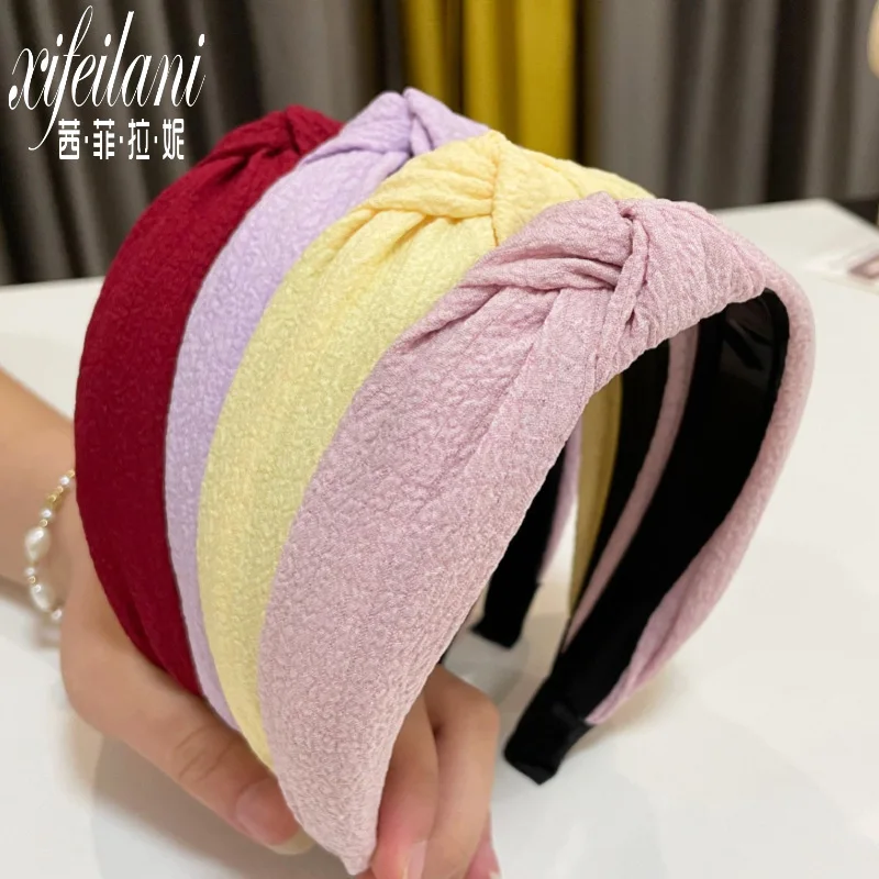 Ободок для волос женский летний тонкий однотонный