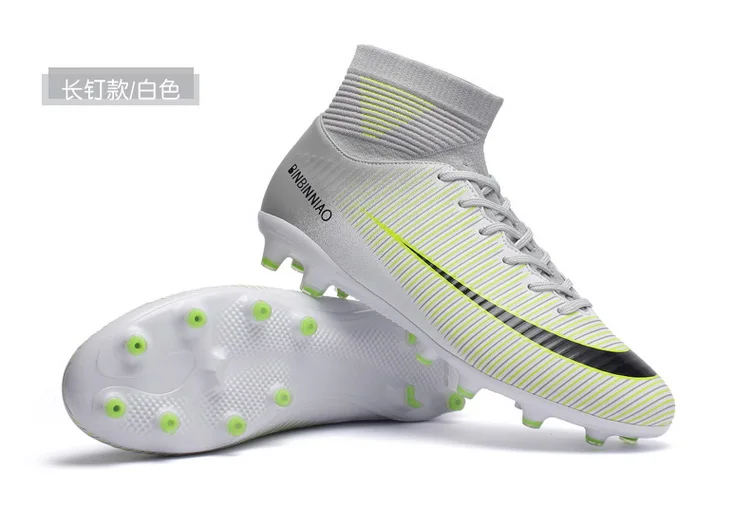 Футбольные бутсы для мужчин, футбольные бутсы для футбола, футбольные бутсы для подростков, высокие футбольные бутсы для детей, футбольные кроссовки для тренировок в помещении
