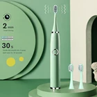 Зубная щетка для взрослых и детей, электрическая Водонепроницаемая со сменной батареей АА, IPX7, умный таймер, отбеливание