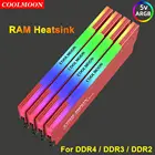Coolmoon DDR4 DDR3 DDR2 RGB теплоотвод ОЗУ 5 в 3Pin AURA SYNC ПК корпус Память охлаждение теплоотвод многоразъемный серийный охладитель