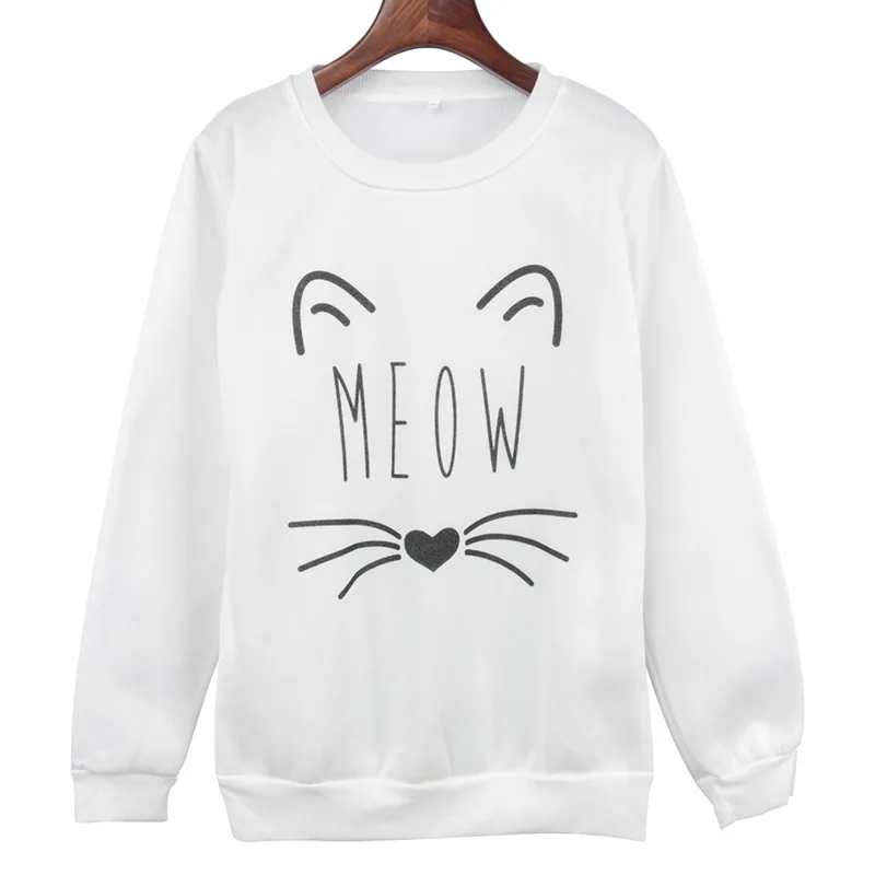 Новый свитер с высоким воротом топ длинными рукавами и принтом кошачьими ушками