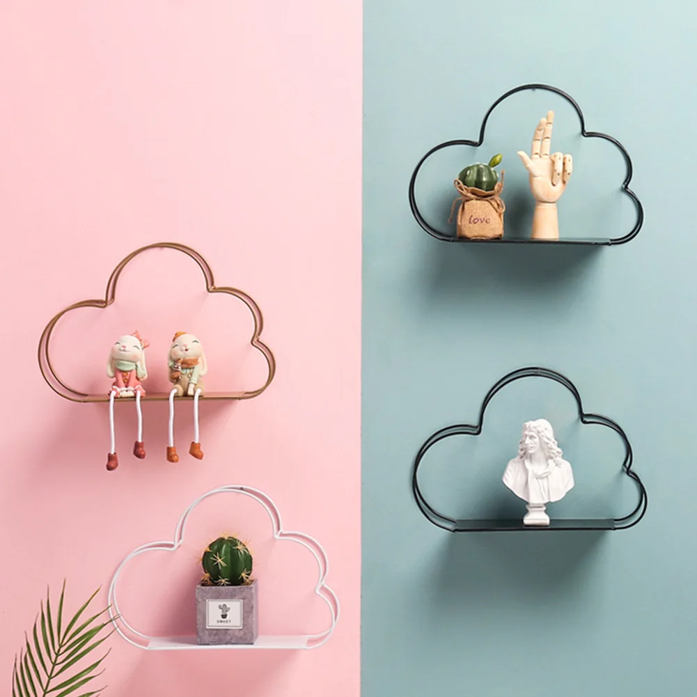 Многофункциональная железная настенная полка в форме облака декоративная рама