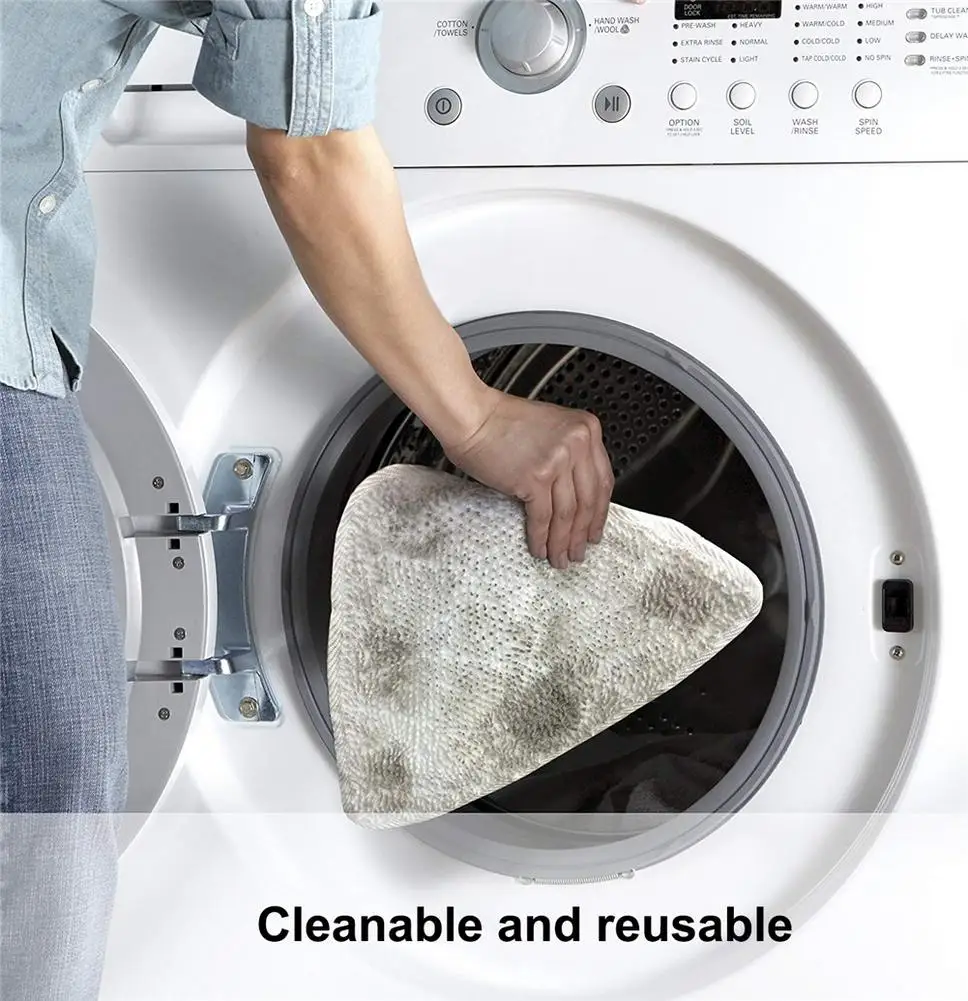 Коврики для швабры с паром Моющиеся Многоразовые Тканевые Сменные треугольные