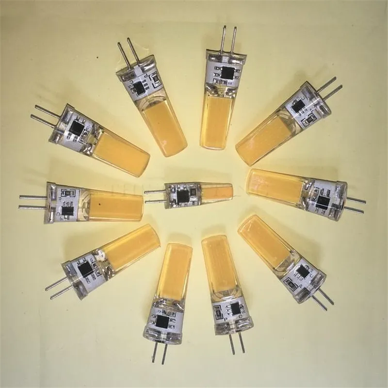 10 шт. светодиодный G4 затемнения светильник 220V AC DC 12V COB G9 3 Вт 6 Светодиодный ing