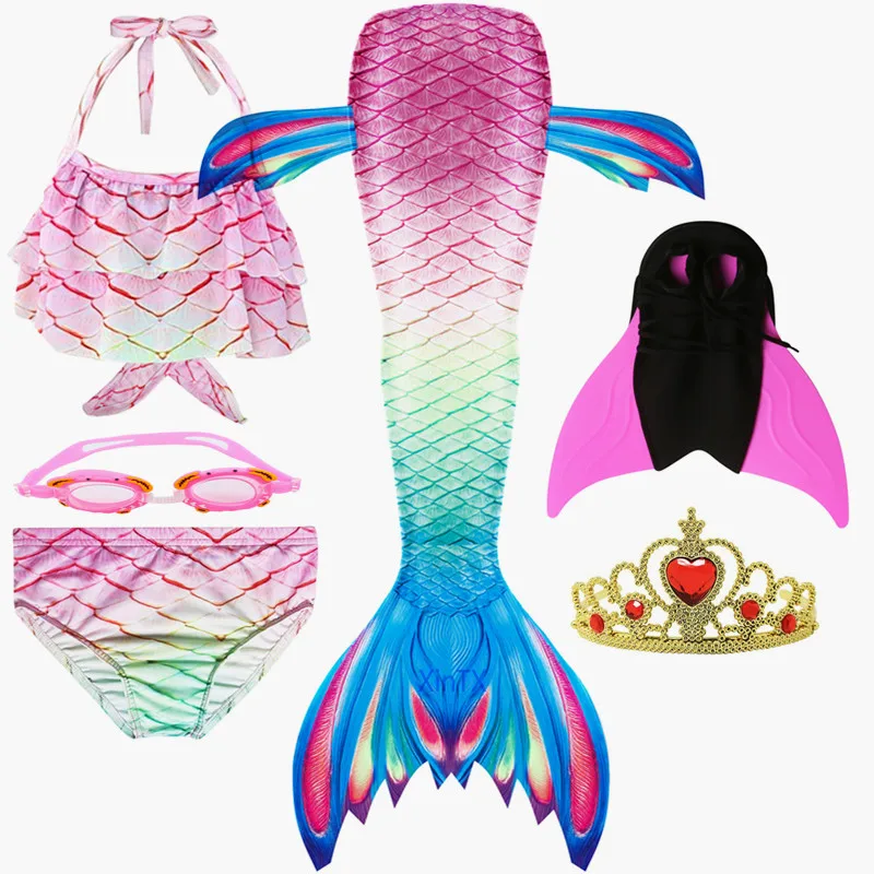 Детский костюм Русалочки с плавниками для косплея девочек 2020 | Тематическая