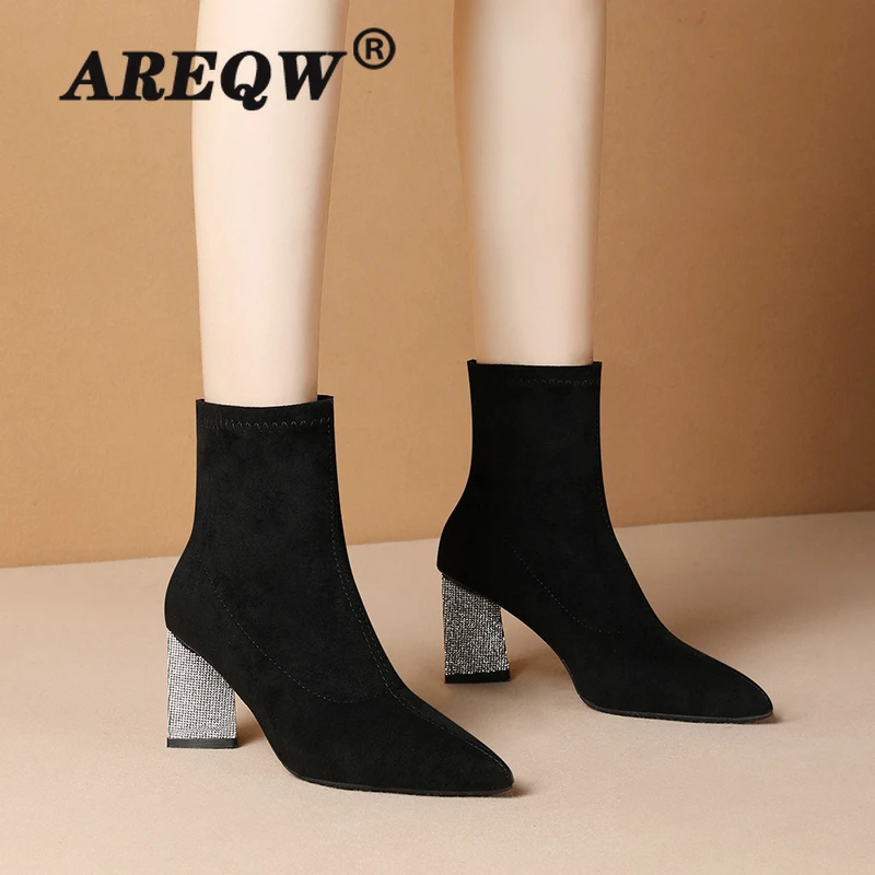 

Женские ботильоны из ПУ кашемира, на платформе