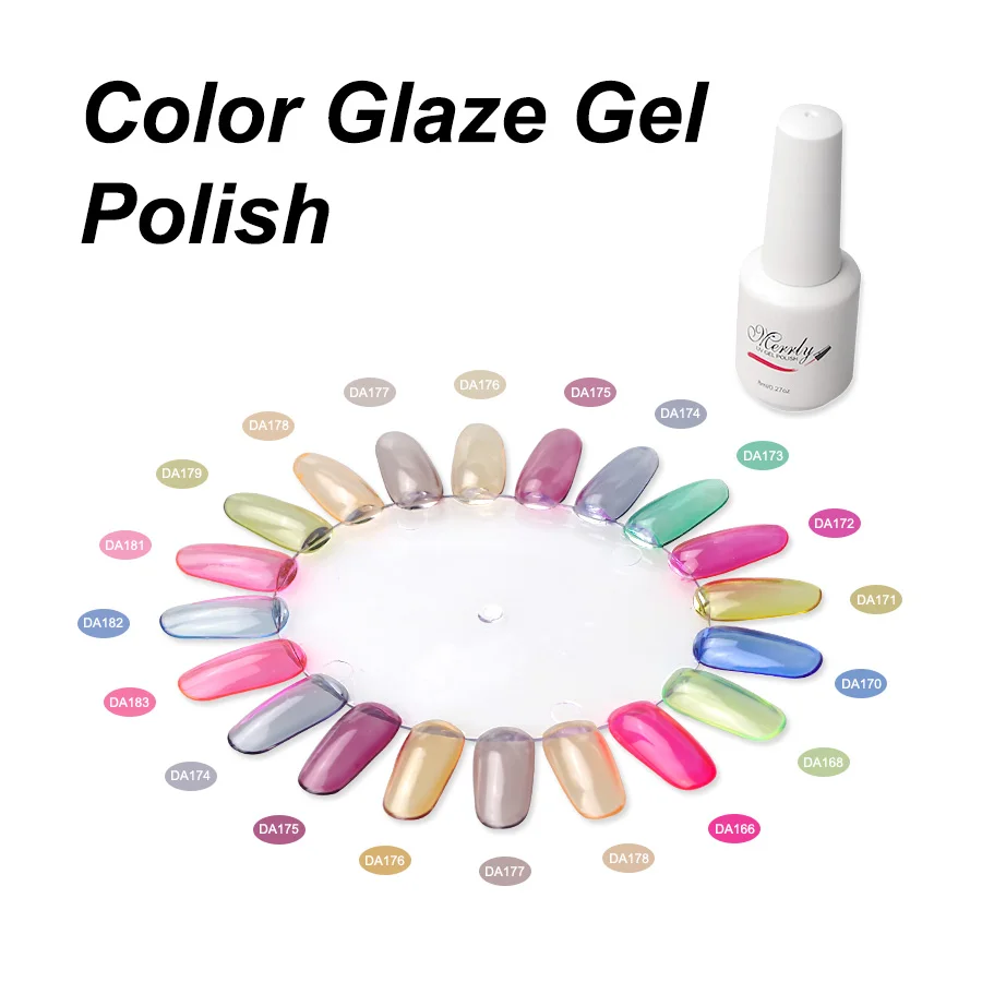 Merrly 15 цветов глянцевый отмачиваемый УФ Гель лак цветное стекло Полупостоянный