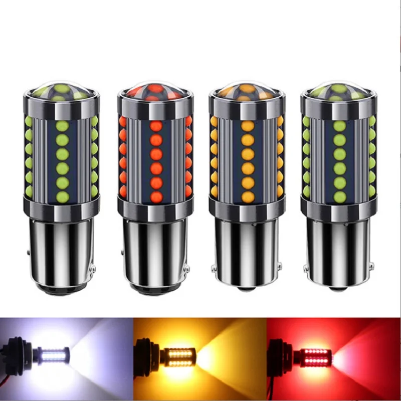 Светодиодная лампа 50x COB 36smd S25 1156 BA15S P21W BAY15D P21/5W 1157 BAU15S PY21W, светодиодные лампы для указателей поворота, стоп-сигналов, стоп-сигналов s
