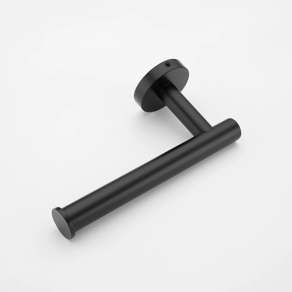 Bathroom Accessories Hardware Set Kit Towel Bar Wall Mount Matt Black Toilet Paper Holder Hand Robe Hook Hanger Stainless Steel
