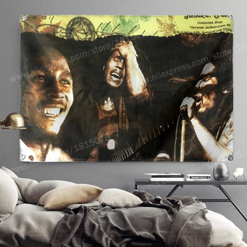 Баннер с флагами Bob Marley полиэстер 3*5 футов 144*96 см | Дом и сад