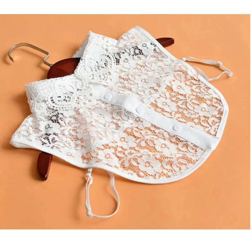 Женский воротник обманка съемный чокер искусственный полурубашка белое кружево