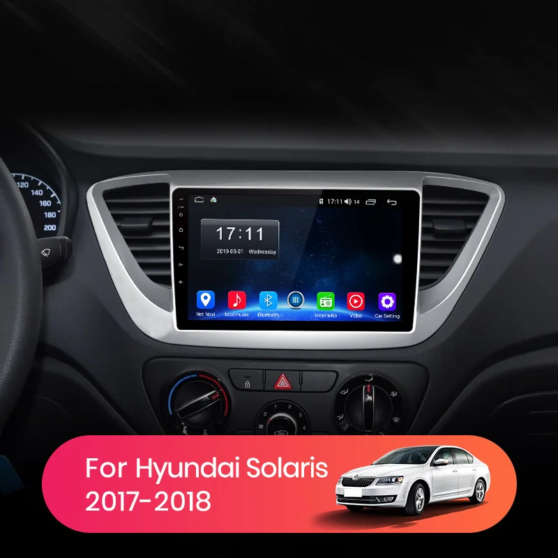 AWESAFE PX9 для hyundai Solaris Verna автомобильный Радио Мультимедиа Видео плеер gps No 2din 2 din Android 9,0 2G+ 32G