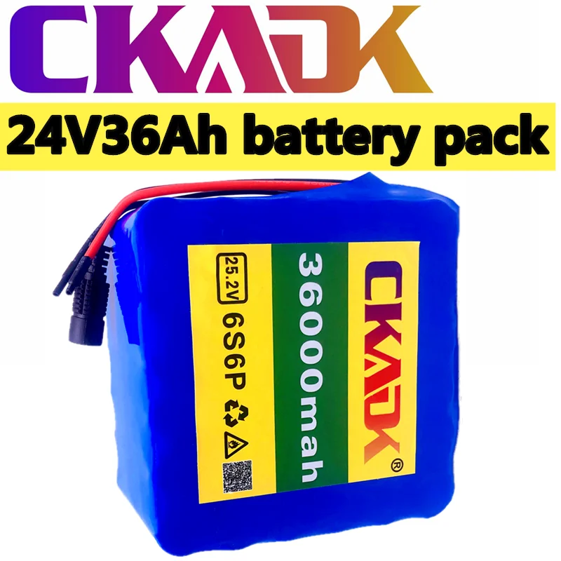 

6S6P 24V 36Ah 25.2V lithium battery pack batteries for electric motor bicycle ebike scooter wheelchair cropper with BM