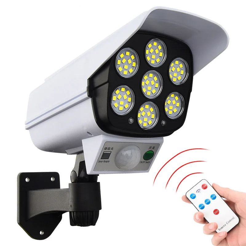 

77 LED Camera Solar Light Motion Sensor Outdoor IP65 Wall Lamp Rechargeable Adjustable Rotation LED Spotlight For Street Garden