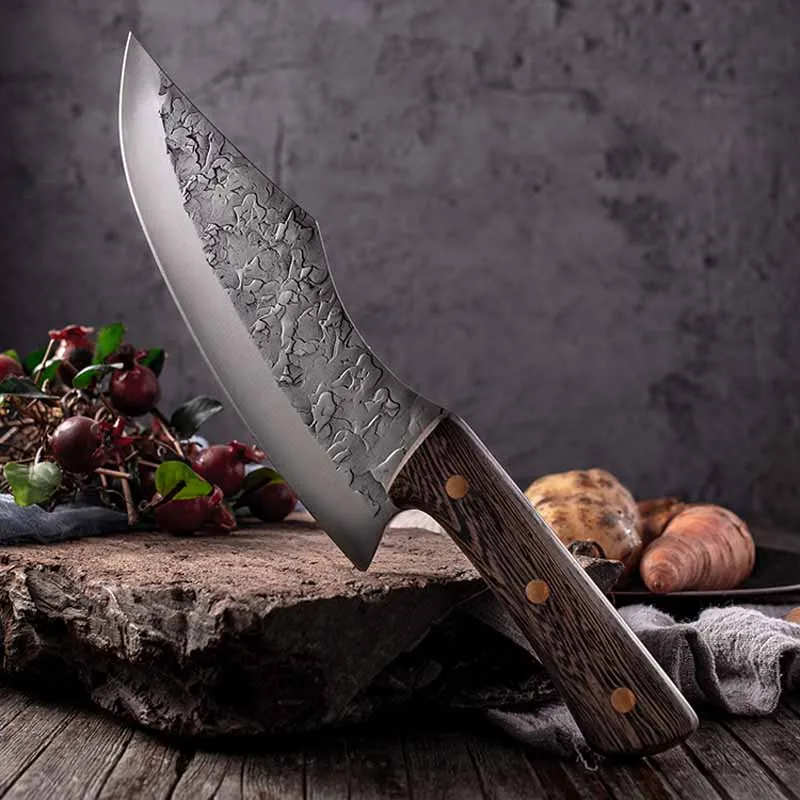 

Handmade Stainless Steel Kitchen Knife Boning Knife Fishing Knife Meat Cleaver Outdoor Cooking Cutter Butcher Camping Knife Tool