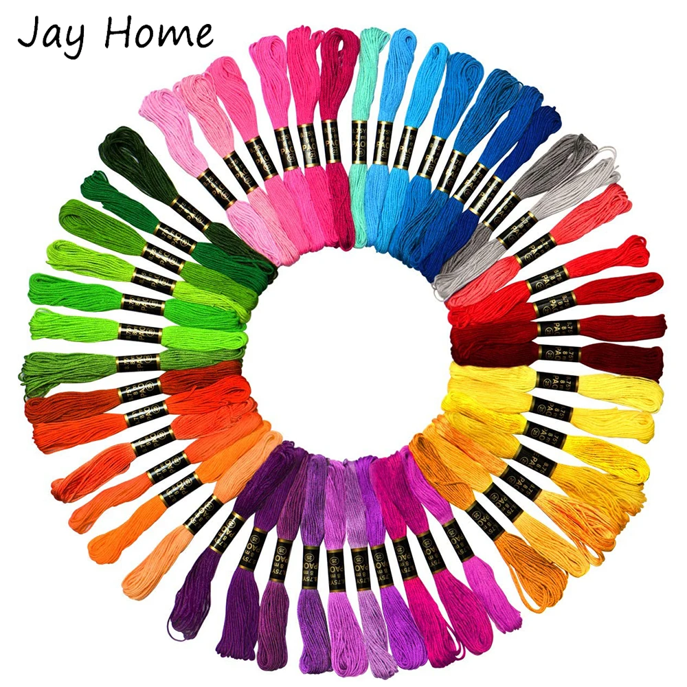 

50/100 Skeins Rainbow Color Cross Stitch Thread Embroidery Floss DIY Craft Handmade Embroidery Thread Bracelets String Threads