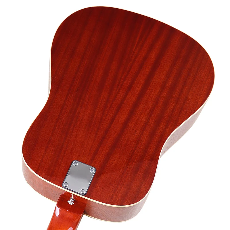 Высококачественная акустическая гитара 12-струнная оранжевого цвета