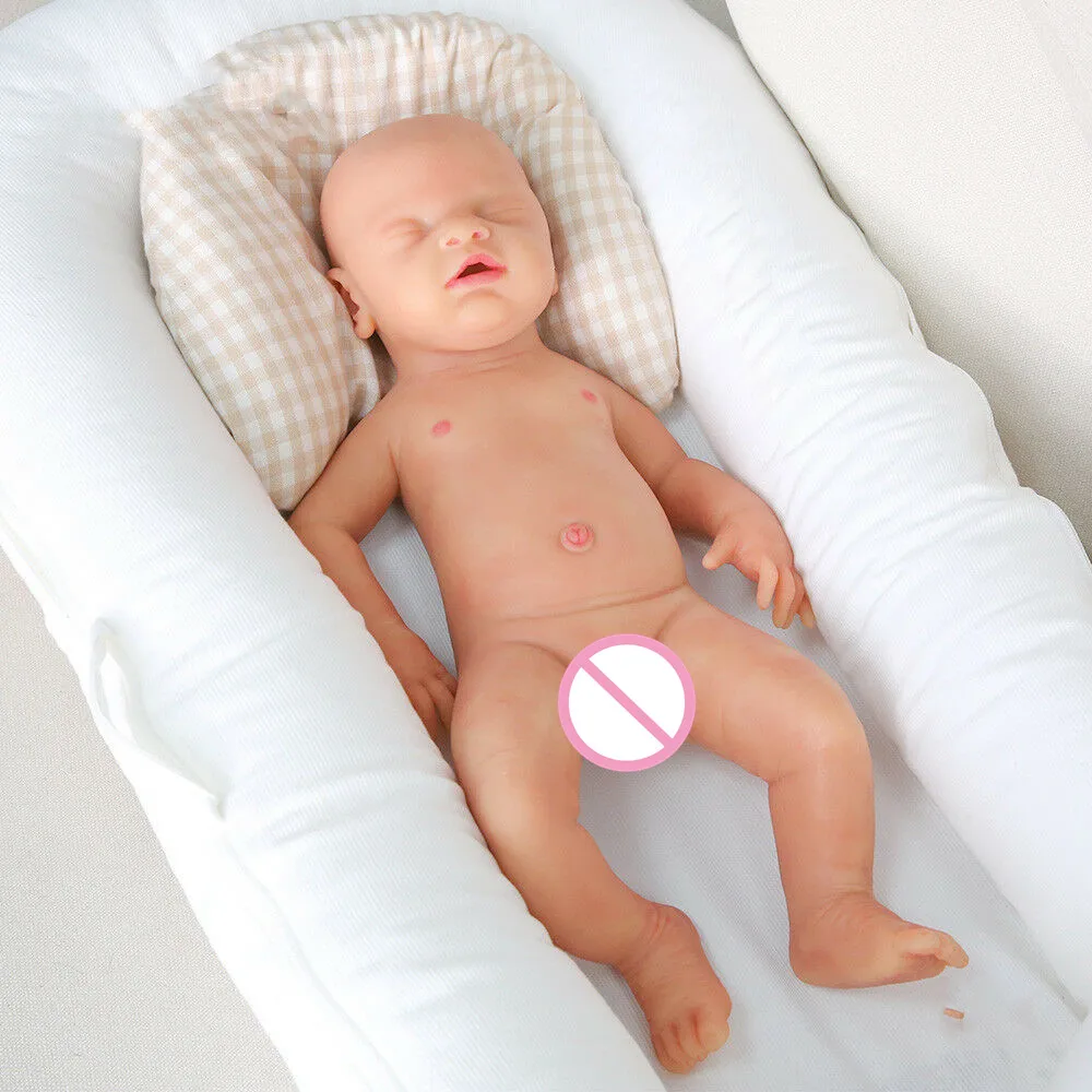 Кукла-реборн Реалистичная из мягкого силикона 18 дюймов с закрытыми глазами |