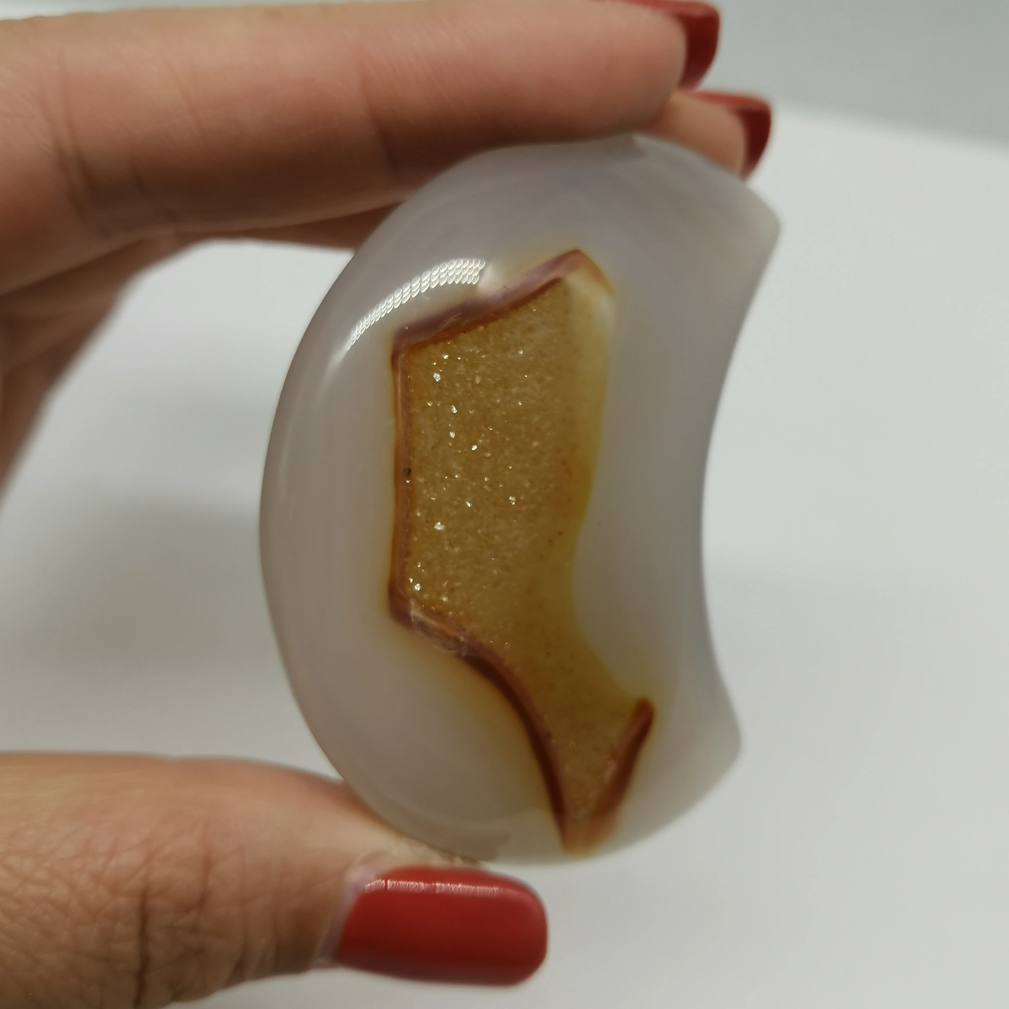 XT280 (62 г) натуральный агат геодезический камень сердце резное Исцеление Кристалл