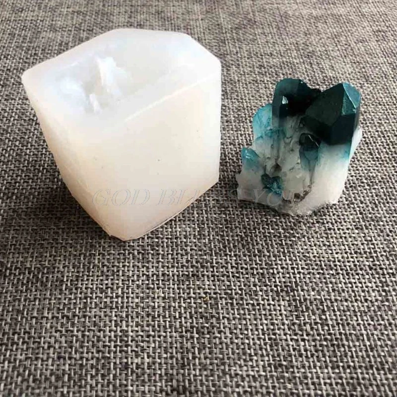 Handmade Natural Crystal Quartz Rock Cluster Geode Druzy Stone Epoxy Resin Mold Pendant Jewelry Making Tools | Дом и сад