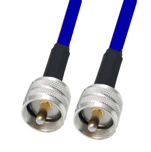 

Blue UHF Male To UHF PL259 Male Connector RG401 Coaxial RF Adapter Jumper Cable 50ohm