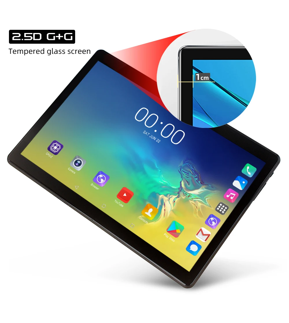 2.5D стальной экран 10,1 дюймов планшет Android 9,0 3G 4G lte телефонный звонок Восьмиядерный 8 Гб ram 128 Гб rom Bluetooth Wi-Fi планшетный ПК 10