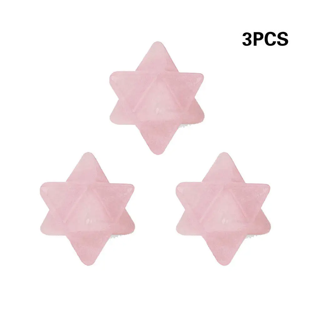 3 шт. натуральный кристалл кварца Меркаба звезда резной геометрический кварц для