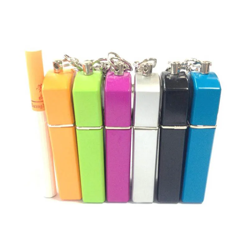 Fashion Portable Ashtray With lid Keychain Pocket Mobile auto aschenbecher Mini Cigarette Metal Bottle Storage Package | Дом и сад