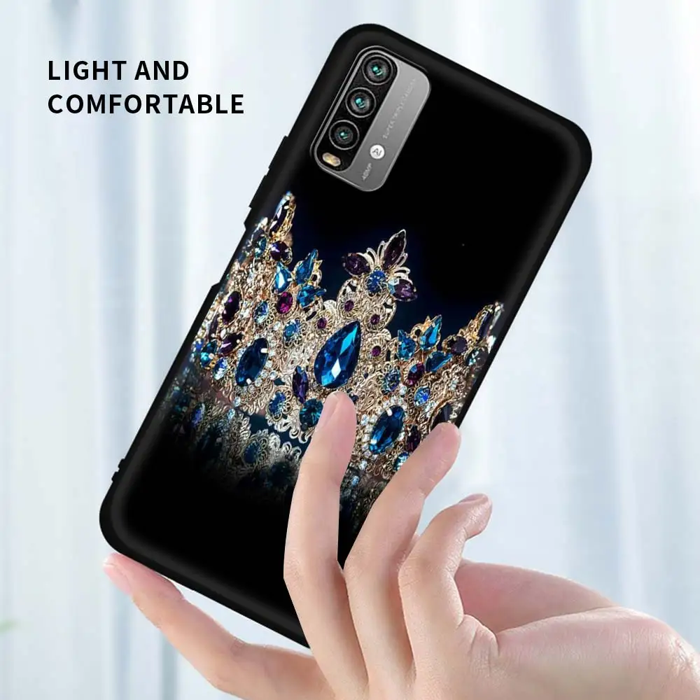 

Diamond Crown Printing Soft Case for Xiaomi Redmi 9 Power 9T 9A 8A 7A 6A K30 9i Note 9S 9T 8 8T 7 Pro Phone Cover Silicon Coque