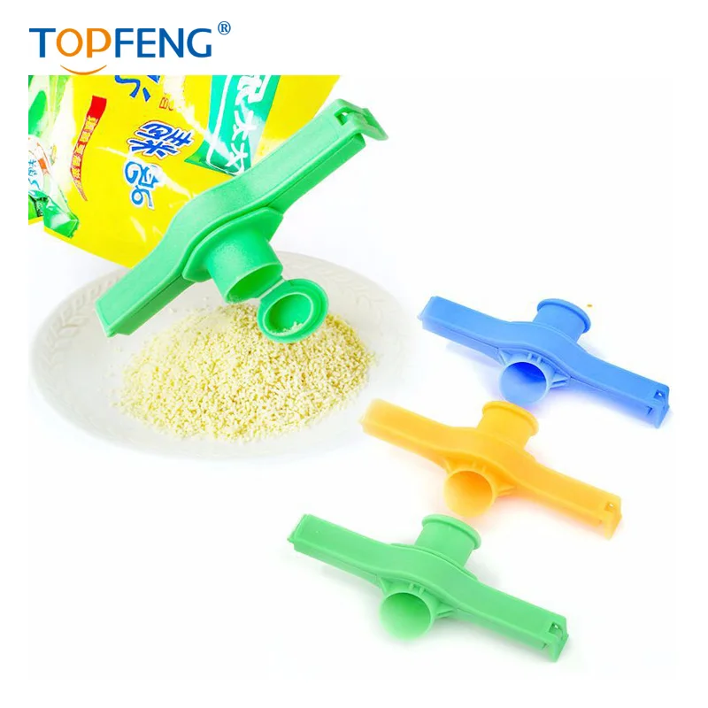 Пищевой зажим для запечатывания снэков пластиковый закусок свежесть пищевая