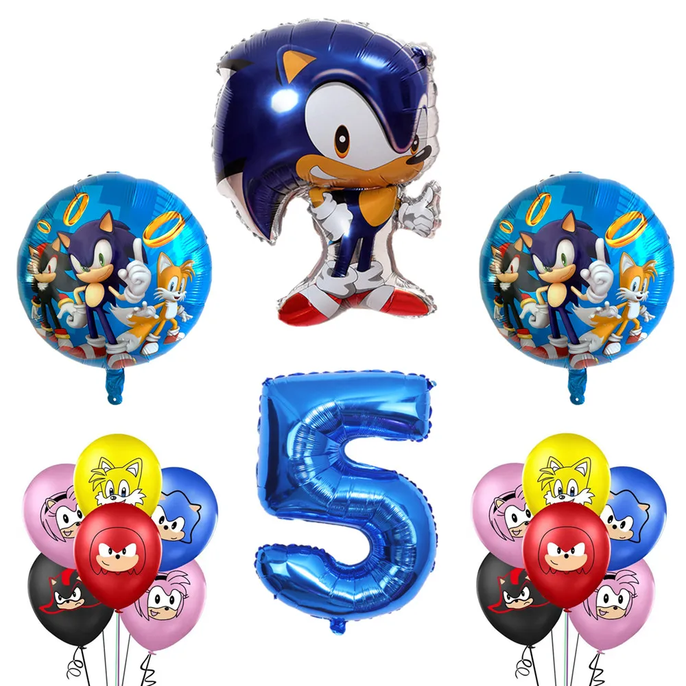 Набор детских принадлежностей для дня рождения Sonic одноразовая посуда