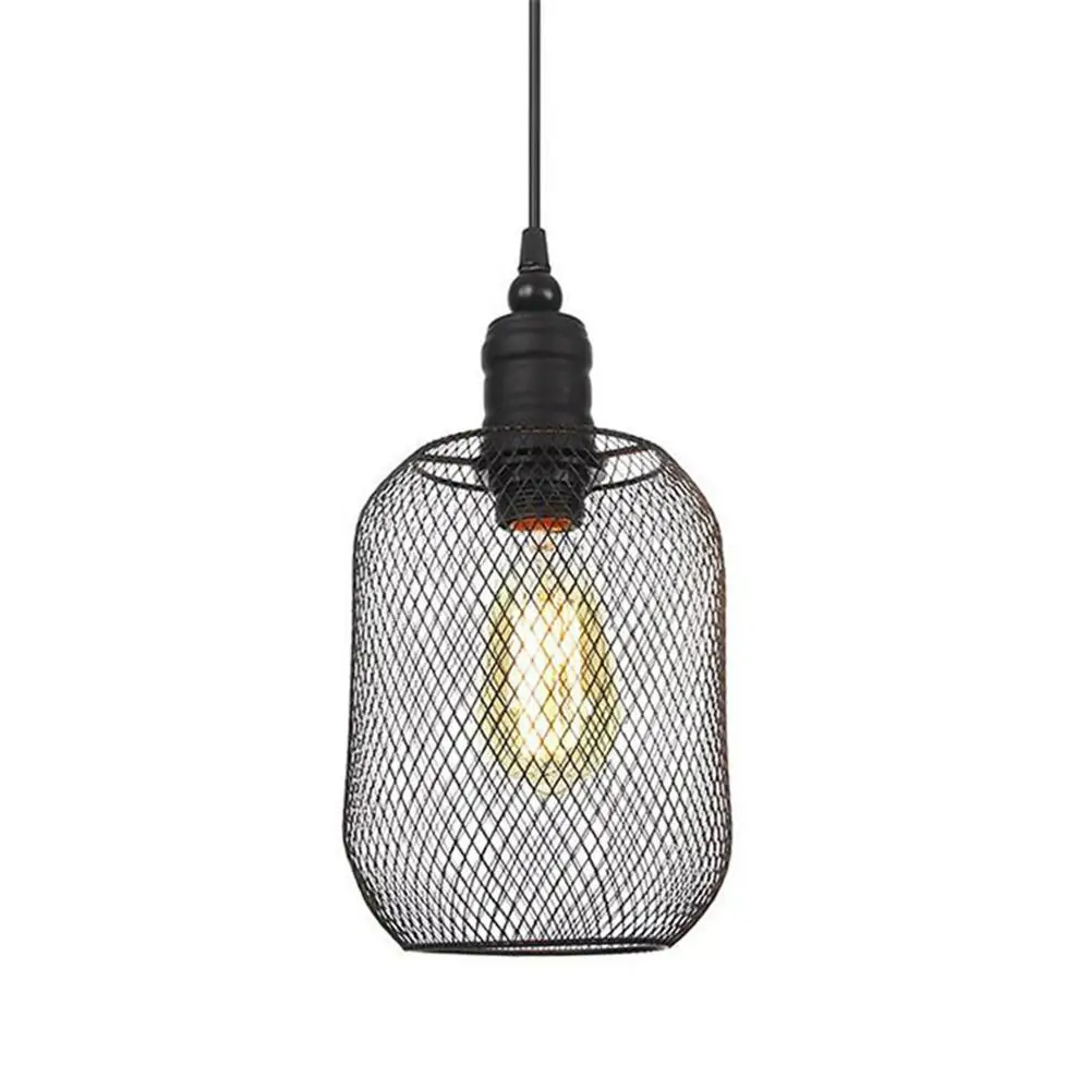 Черный подвесной светильник с прозрачными Стекло Абажур современные в середине